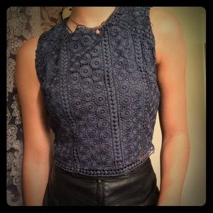 Fancy lace crop top